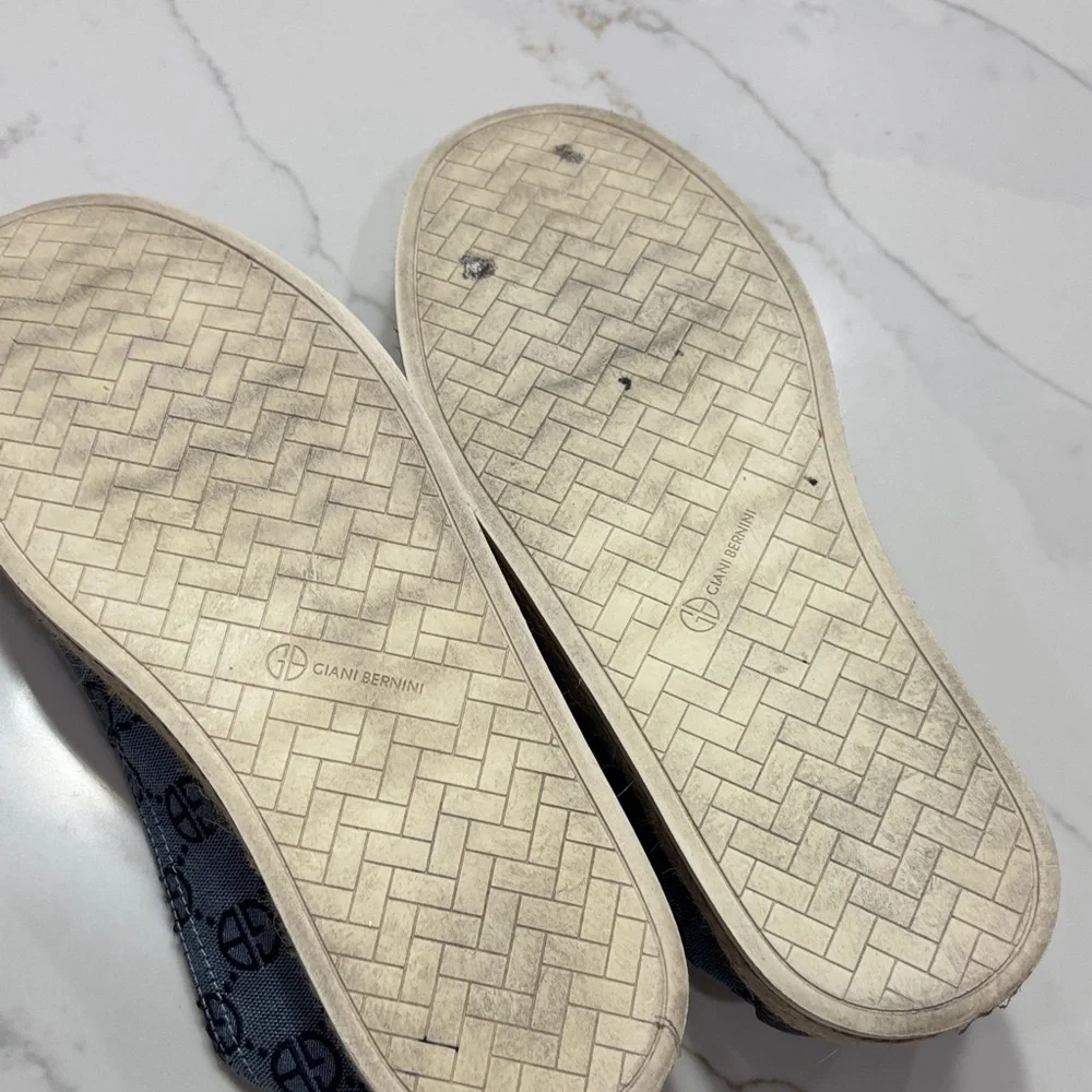 Giani Bernini Blue Logo Espadrille Flats